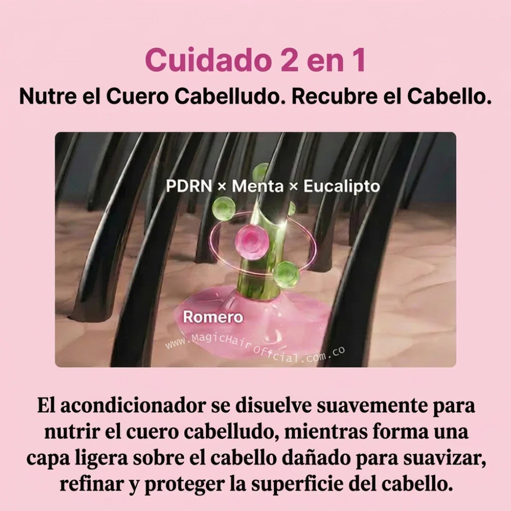Acondicionador PDRN Technology con ADN de salmón Magic Hair 500ml sobre fondo blanco