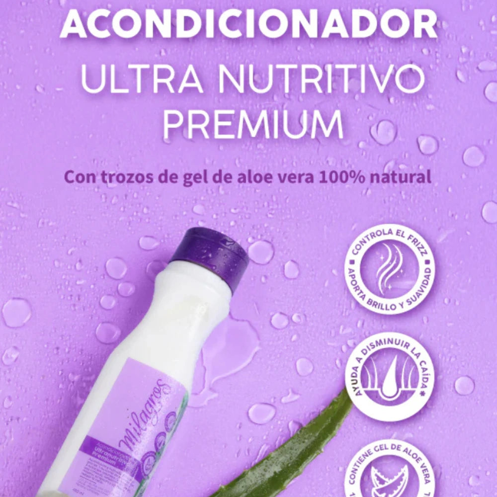 Acondicionador Ultra Nutritivo Premium 450ml - MILAGROS