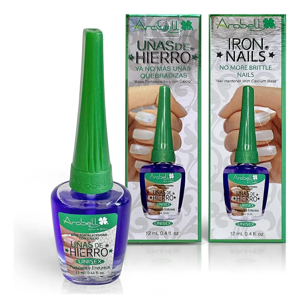 Base Fortalecedora Uñas de Hierro 12 ml – Arobell — envase del producto