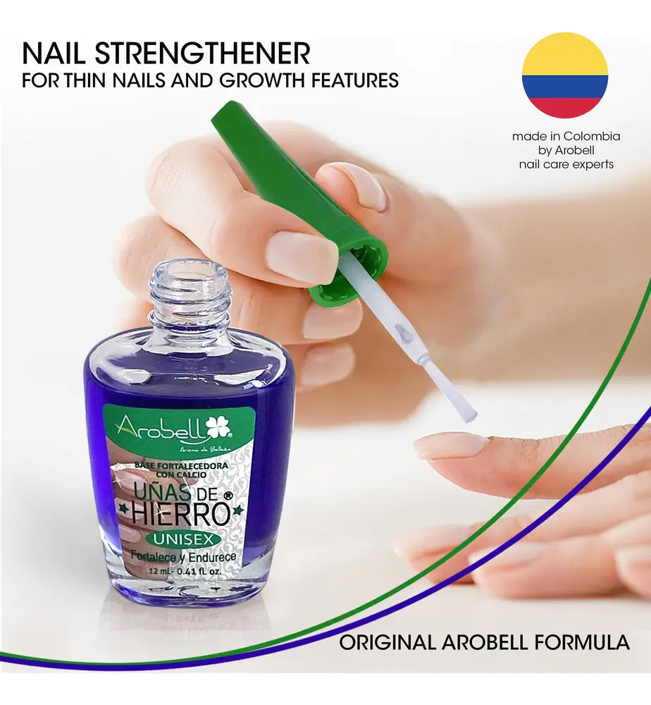 Base Fortalecedora Uñas de Hierro 12 ml – Arobell — envase del producto, vista 3