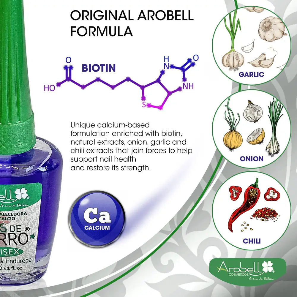 Base Fortalecedora Uñas de Hierro 12 ml – Arobell — envase del producto, vista 2
