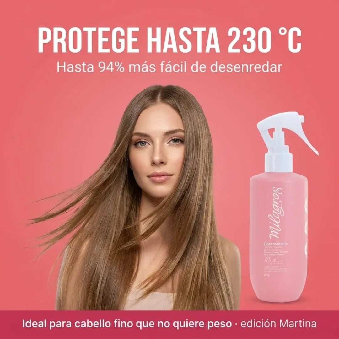 Desenredante Termoprotector Martina Milagros – protección térmica hasta 230°C