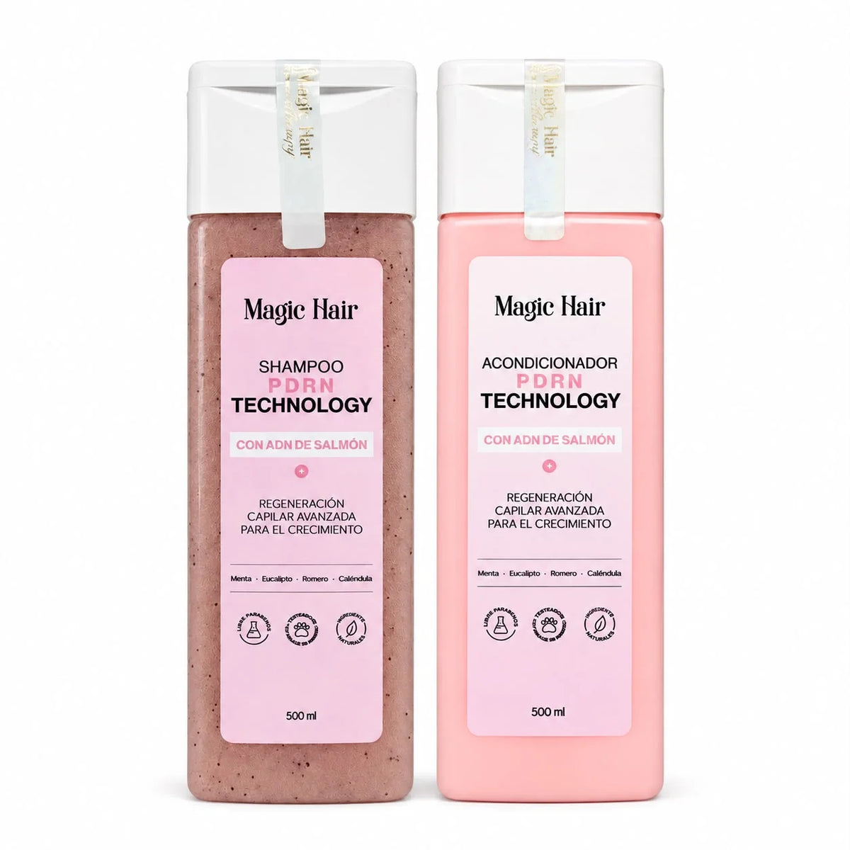 Dúo Shampoo + Acondicionador PDRN Technology con ADN de Salmón – Magic Hair — envase del producto