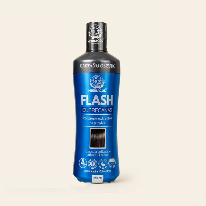 Flash Cubrecanas Castaño Oscuro 240ml – Herbacol