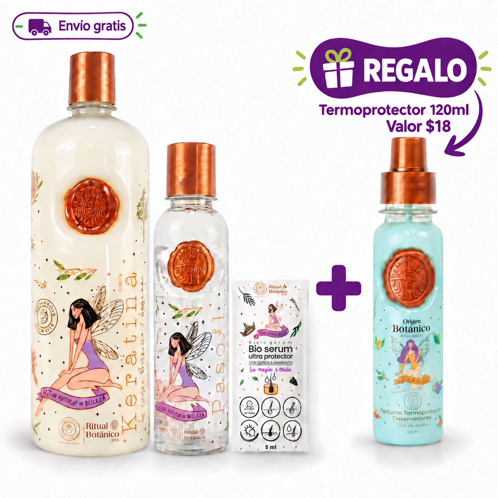 Keratina Orgánica 1 Litro – Origen Botánico — envase del producto