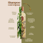 Shampoo Control Grasa Romero y Eucalipto 400ml – Origen Botánico
