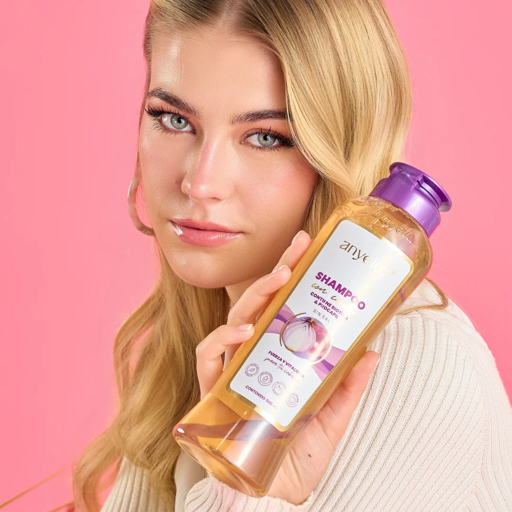 Shampoo con Cebolla y Biotina 500ml – Anyeluz — envase del producto, vista 7