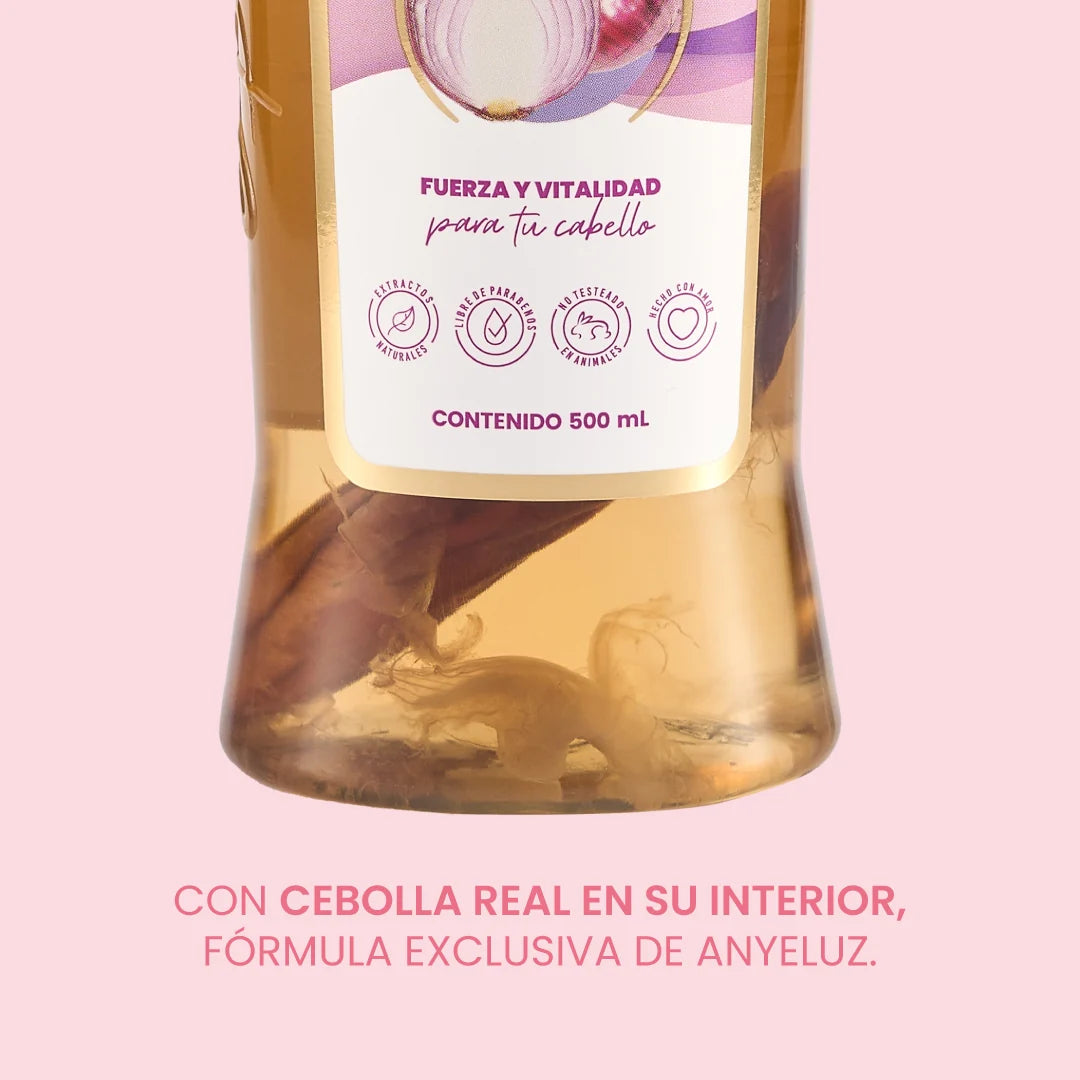 Shampoo con Cebolla y Biotina 500ml – Anyeluz — envase del producto, vista 9