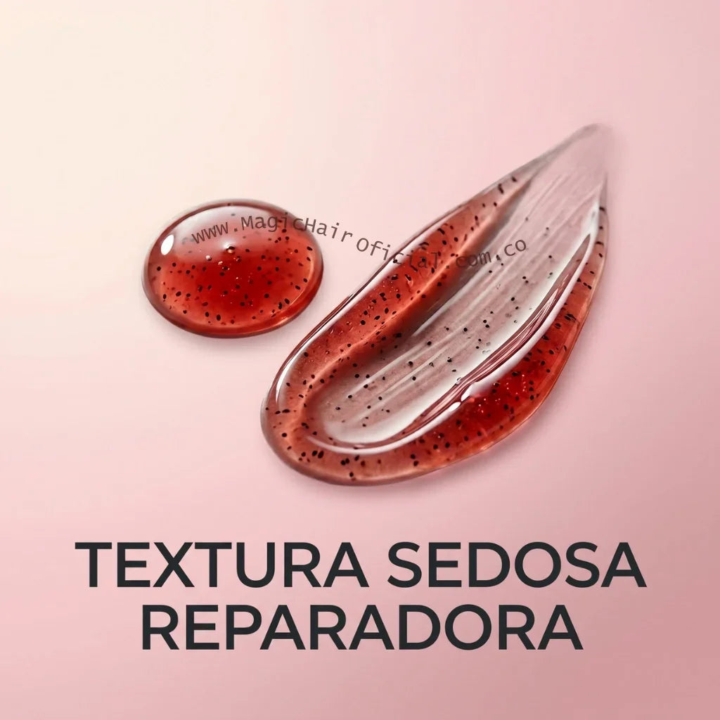 Mujer con cabello oscuro y abundante en imagen promocional del Shampoo PDRN Magic Hair