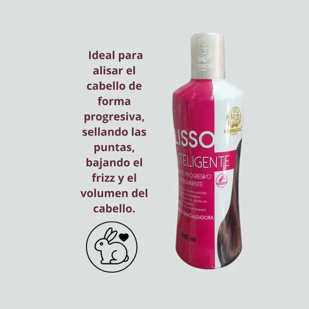 Tratamiento Lisso Inteligente 240 ml – Keratina Termoalisadora Herbacol