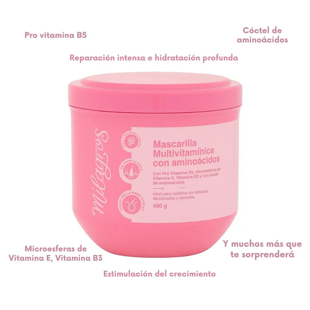 Mascarilla Multivitamínica con Aminoácidos 450gr - Milagros