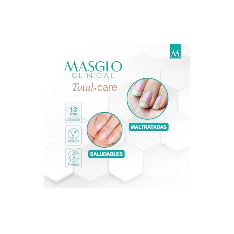 Base Recuperadora de Uñas Total Care Violeta 13.5 ml – Masglo Clinical — envase del producto, vista 6