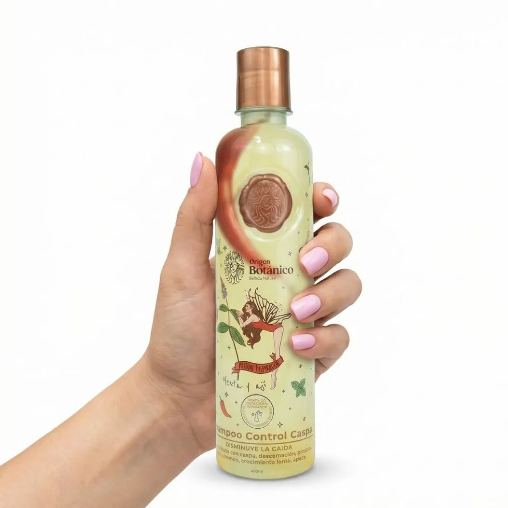 Shampoo Control Caspa Menta y Ají 400ml – Origen Botánico