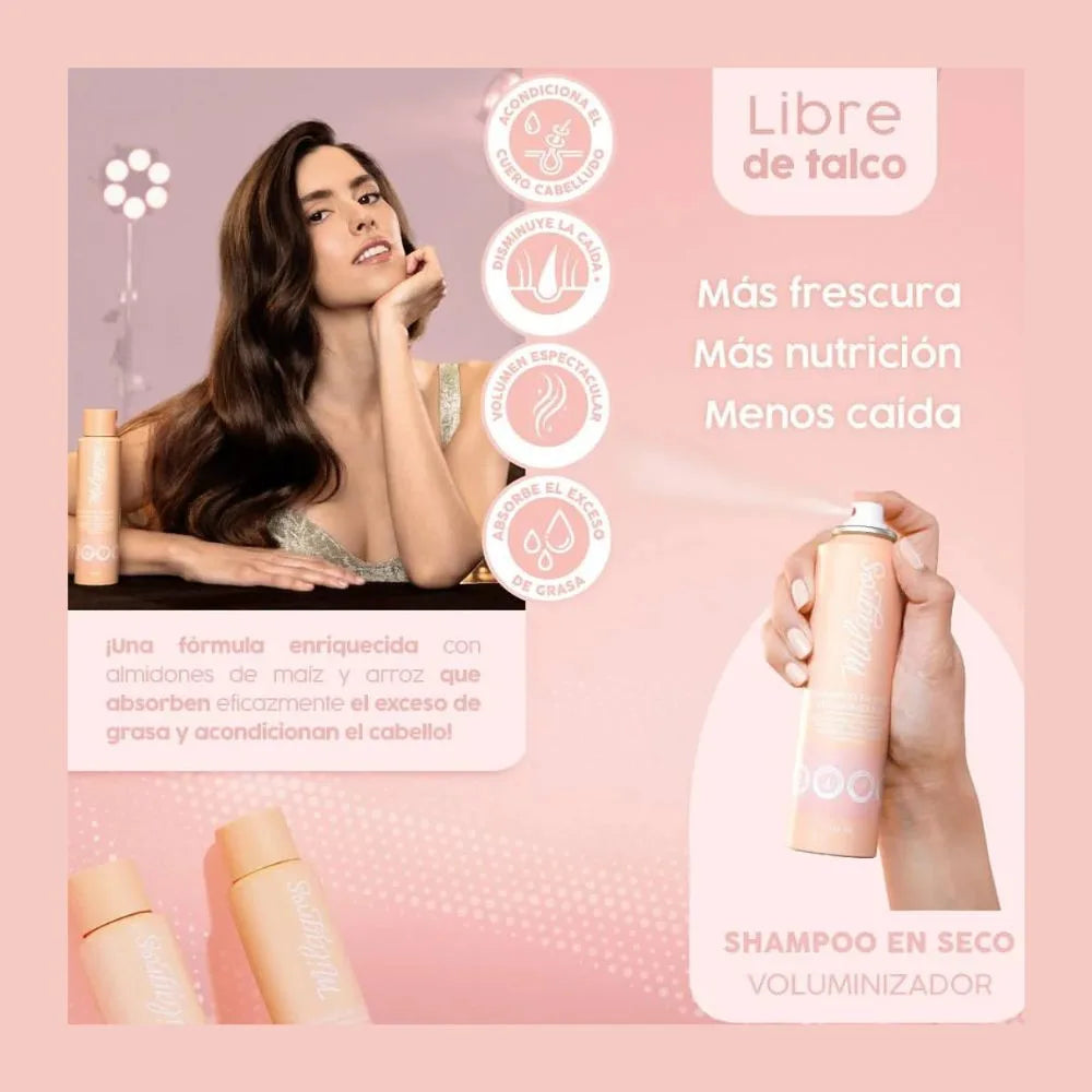Shampoo en Seco Voluminizador 175 ml - MILAGROS