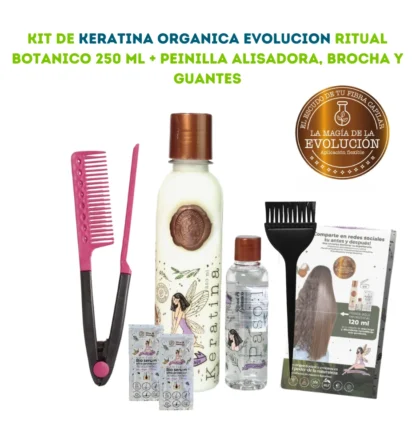 Keratina de 250ml, sin formol, a base de 12 aceites naturales. cabello liso de 3 a 5 meses.