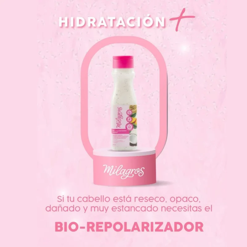 Tratamiento Bio Repolarizador Capilar 450ml Milagros - Imagen 3