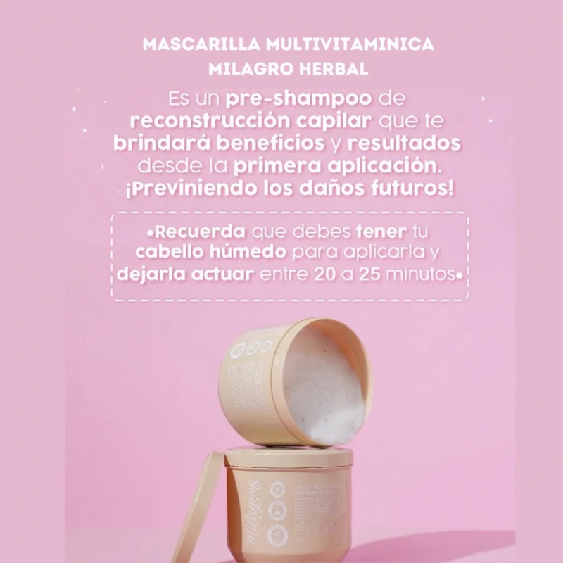 Mascarilla Capilar Milagro Herbal 450 gr MILAGROS - Imagen 6