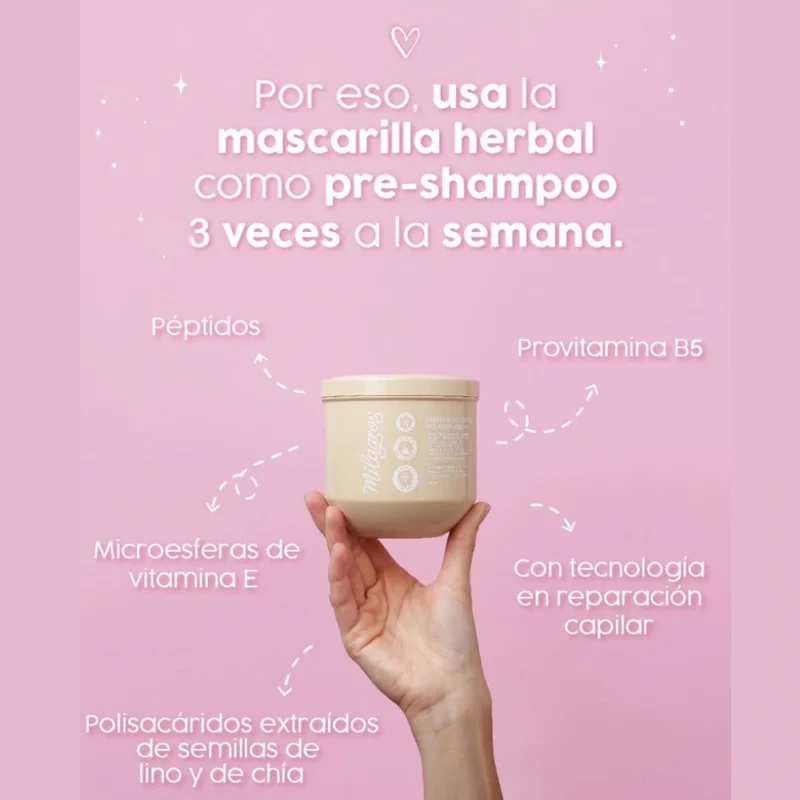 Mascarilla Capilar Milagro Herbal 450 gr MILAGROS - Imagen 5