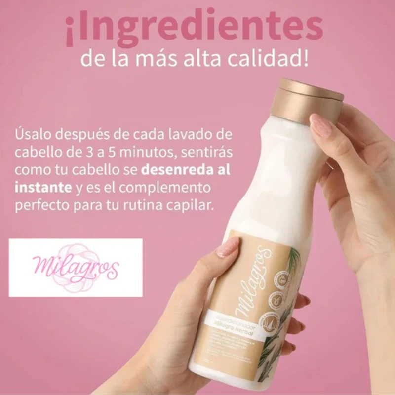 Acondicionador Milagro Herbal 450 ml – MILAGROS 🌿 - Imagen 5