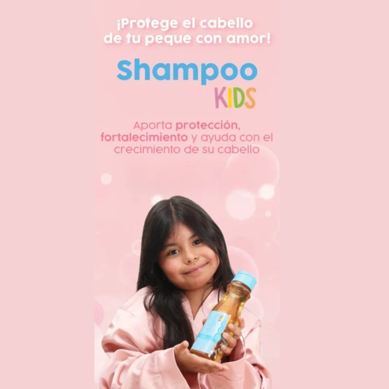 El Shampoo Natural Fortalecedor para Niños de 450 ml es un producto capilar suave, diseñado para fortalecer el cabello delicado de niños y niñas. Su fórmula hipoalergénica, sin sal ni sulfatos, es ideal para cuero cabelludo sensible. Contiene ingredientes 100% naturales como romero, manzanilla, coco y proteínas vegetales, que ayudan a estimular el crecimiento, reducir la caída y mejorar la textura del cabello, aportando brillo y suavidad desde el primer uso.
