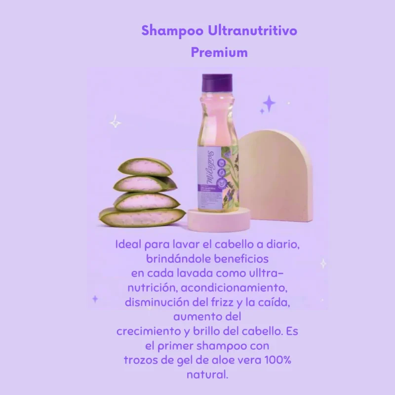 Shampoo Ultra Nutritivo Premium 450 ml - MILAGROS - Imagen 4