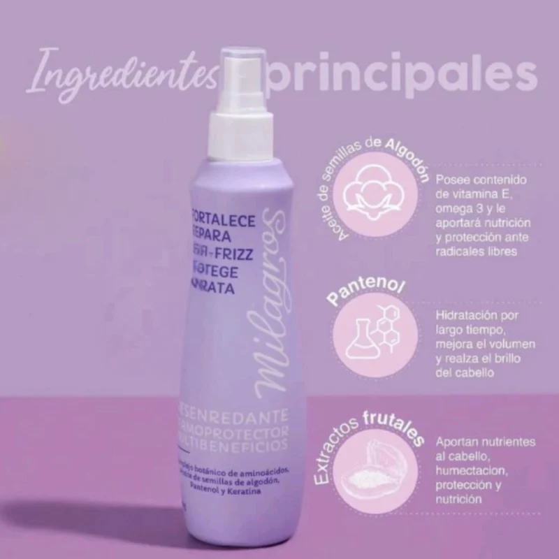 Desenredante Termoprotector 250gr MILAGROS - Imagen 5