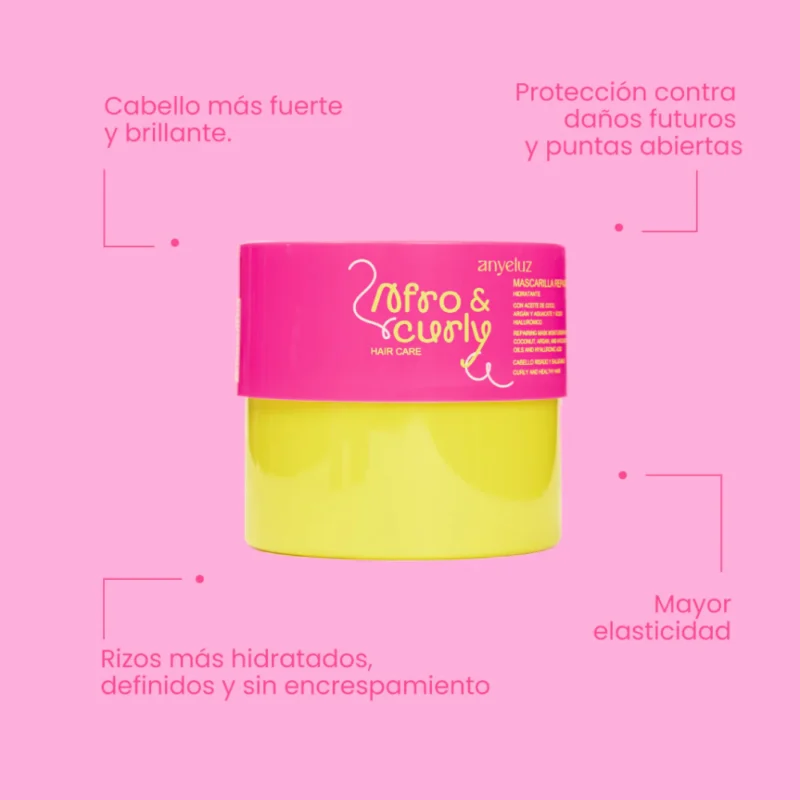 Mascarilla Reparadora Afro & Curly 500 ml ANYELUZ - Imagen 3