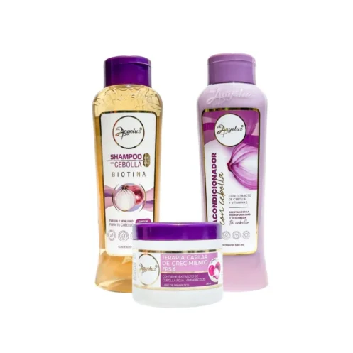 Kit de Cebolla Anyeluz con shampoo, acondicionador y terapia capilar – disponible en KeraTwins.
