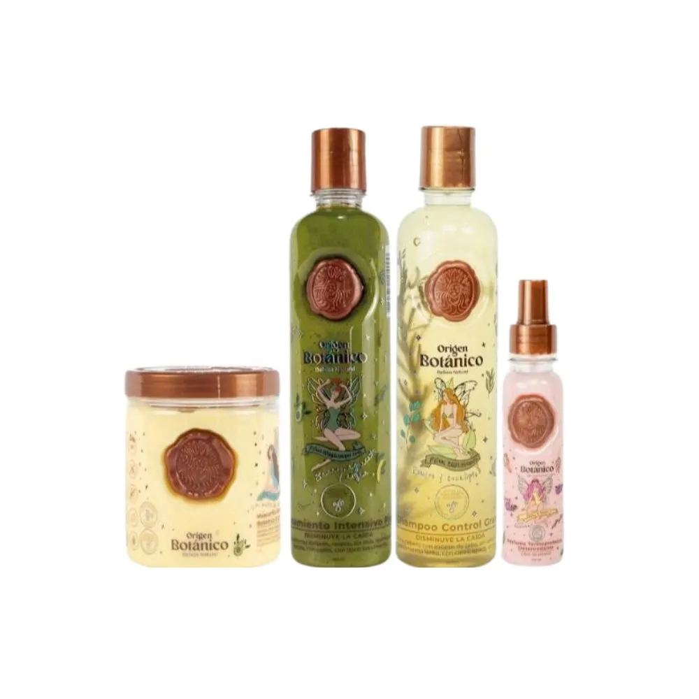 El Kit Control Grasa y Crecimiento Ritual Botánico fue creado para equilibrar el cuero cabelludo graso, estimular el crecimiento, fortalecer la hebra y proteger el cabello del daño térmico y ambiental.