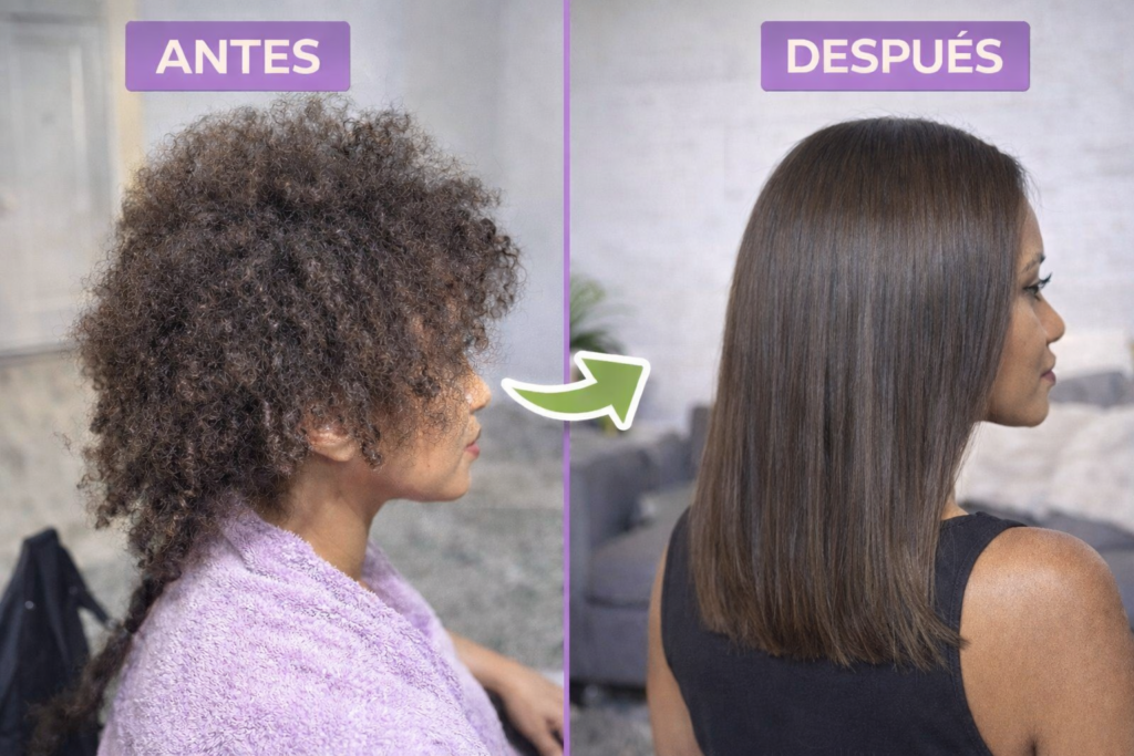 antes y después keratina ritual botánico