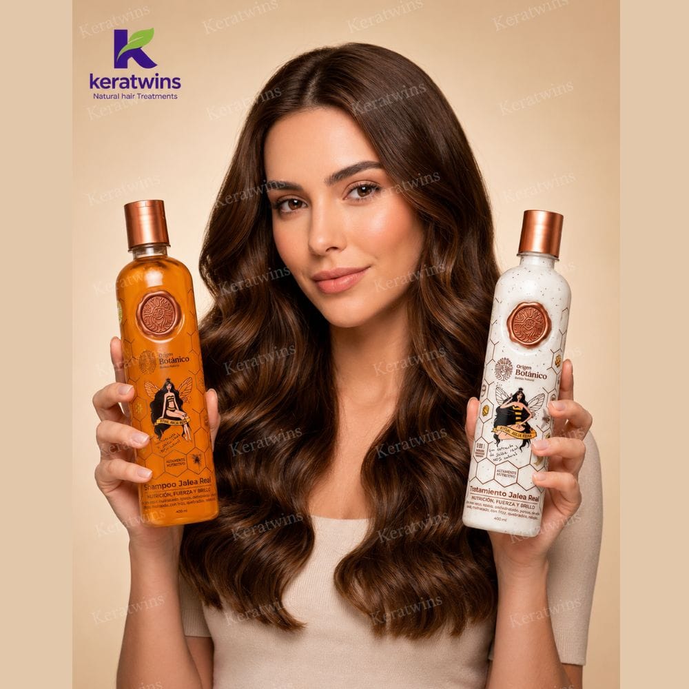 Nuevo Dúo Jalea Real Origen Botánico 400 ml shampoo y tratamiento nutritivo para cabello seco y maltratado